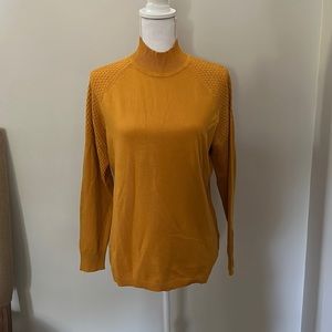 Mustard Colored Cotton Soft Sweater